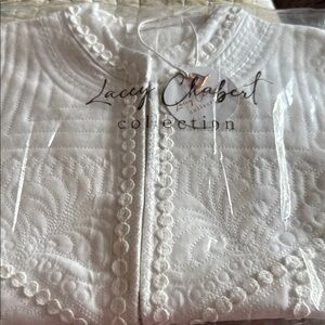 Lacey Chabert White Quilted Jacket NIP